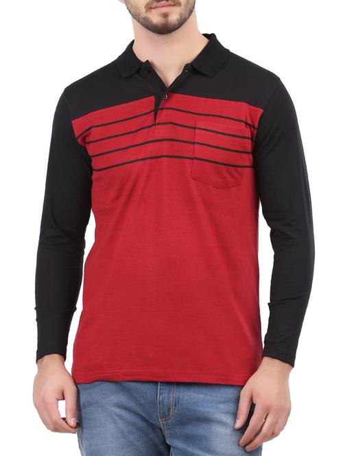 red cotton pocket t-shirt - 15032371 - Very Small Image - 1