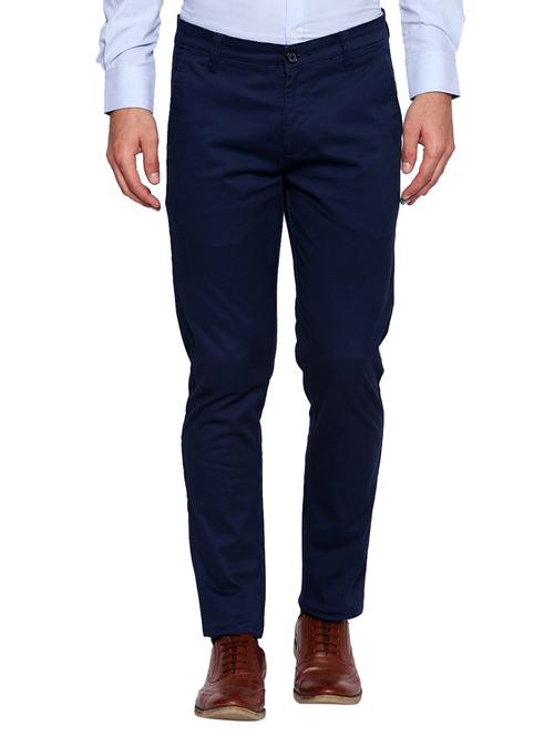 navy blue cotton formal trosuer - 15032627 - Very Small Image - 1