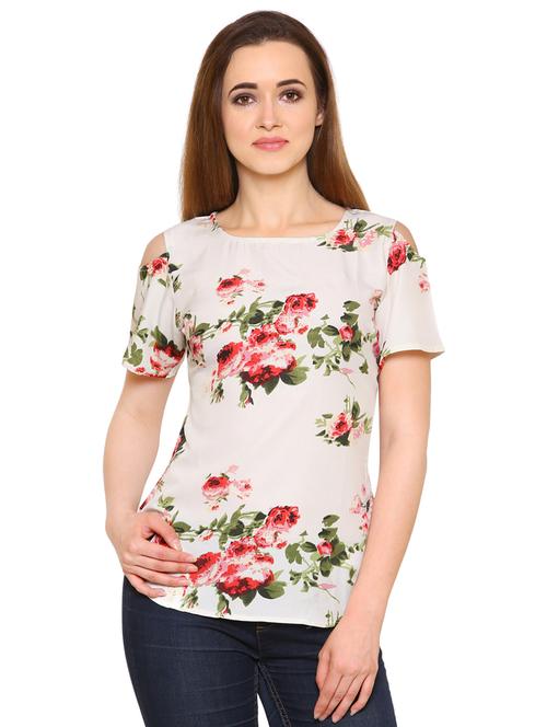 women's straight round neck top - 15032887 - Very Small Image - 1