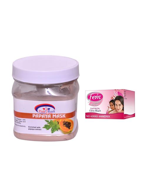 fem saffron cr?me bleach and pink root papaya mask 500ml - 15033514 - Very Small Image - 1