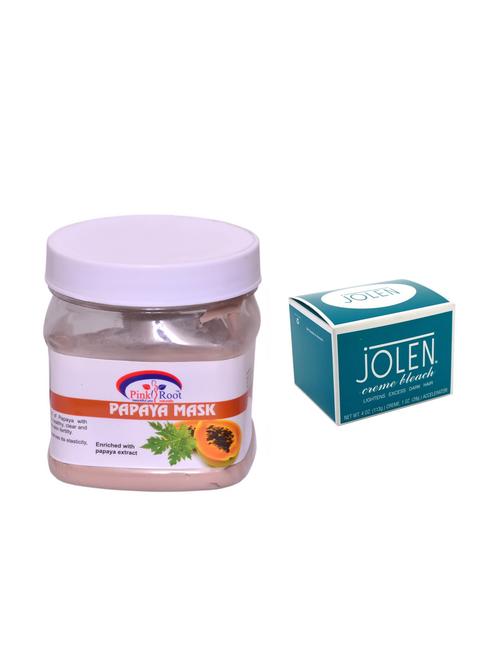 jolen cr?me bleach 18g and pink root papaya mask 500ml - 15033538 - Very Small Image - 1