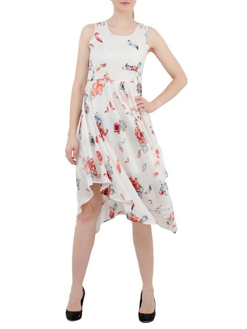 women's asymmetric floral dress - 15033655 - Very Small Image - 1