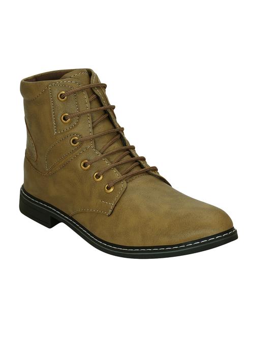 beige synthetic high ankle boots - 15036813 - Very Small Image - 1