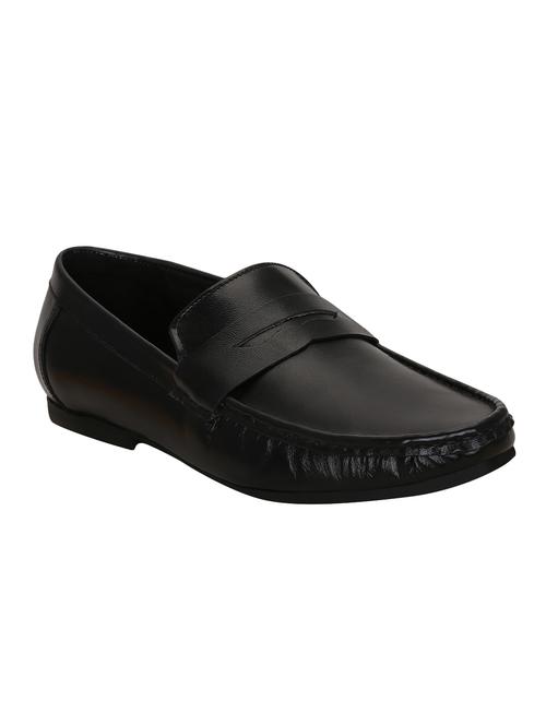 black leather slip on loafers - 15036844 - Very Small Image - 1