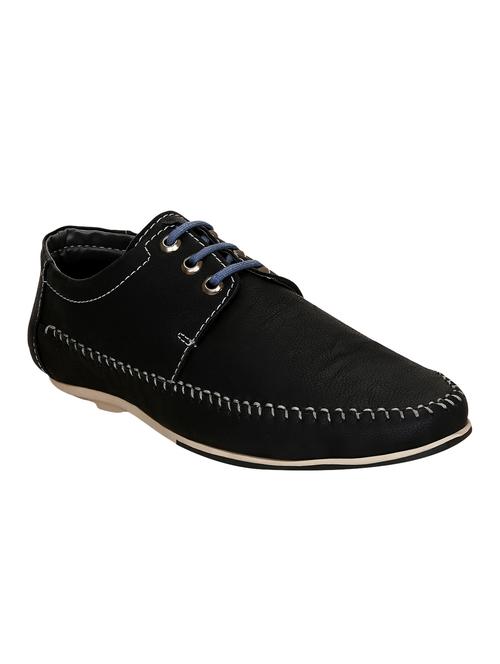 black leatherette lace up shoes - 15036853 - Very Small Image - 1