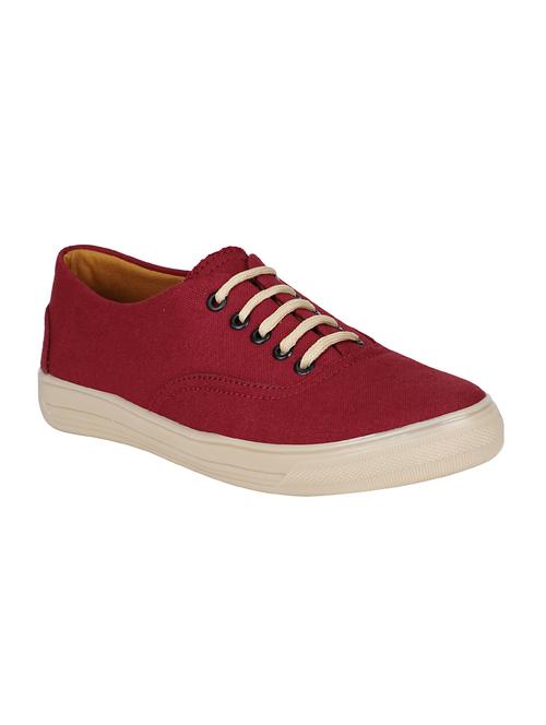 red canvas lace up sneaker - 15037618 - Very Small Image - 1
