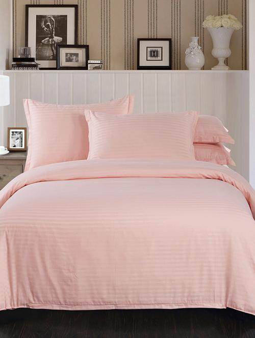 self striped double bedsheet with 2 pillow covers - 15037891 - Very Small Image - 1