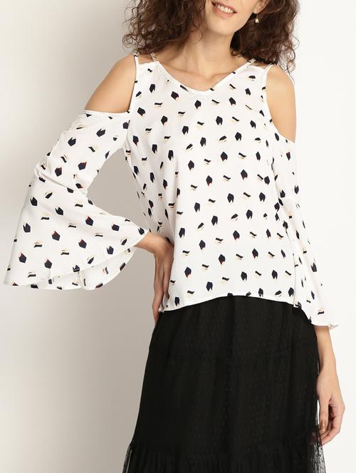 cut out detail cold shoulder top - 15038414 - Very Small Image - 1