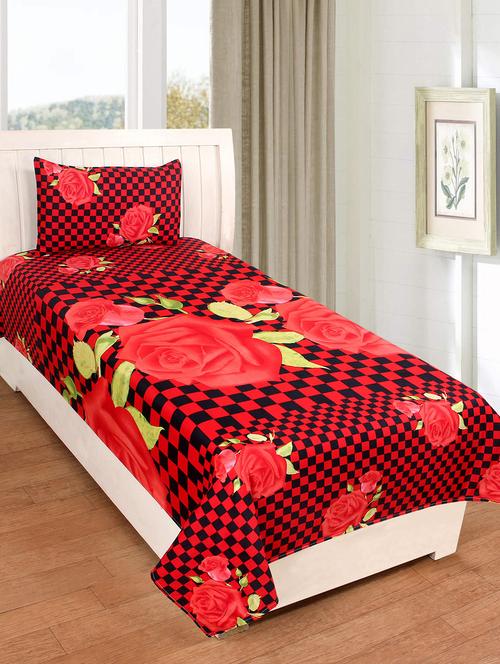 polycotton single bed sheet with 1 pillow cover - 15038696 - Very Small Image - 1