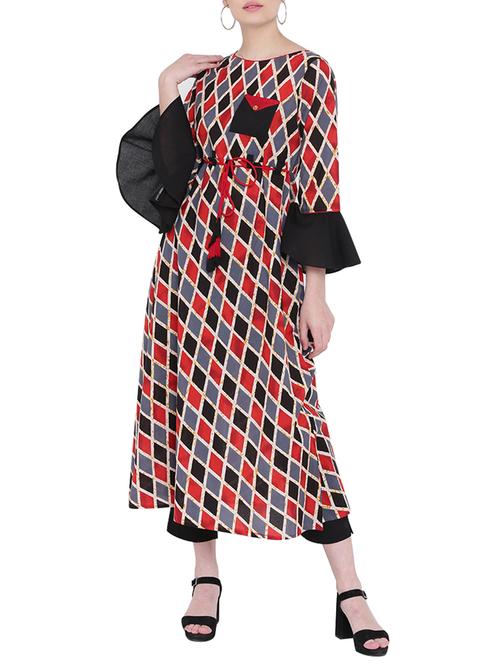 women's flared kurta - 15040137 - Very Small Image - 1