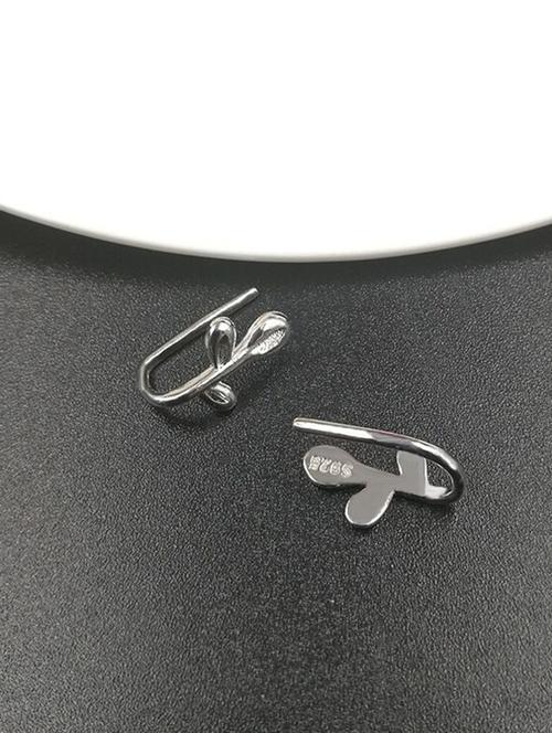 silver metal studs earrings - 15041310 - Very Small Image - 1