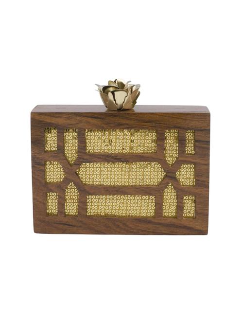 brown wood quirky clutch - 15041385 - Very Small Image - 1