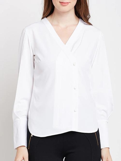 white solid wrap top - 15041836 - Very Small Image - 1