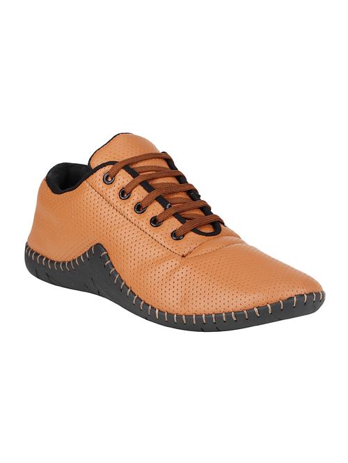 tan leatherette lace up shoe - 15046595 - Very Small Image - 1