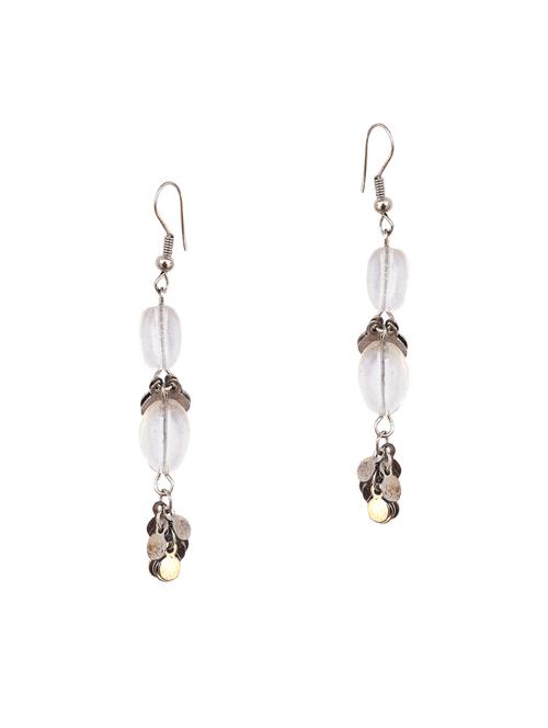 white metal  earring - 15047517 - Very Small Image - 1