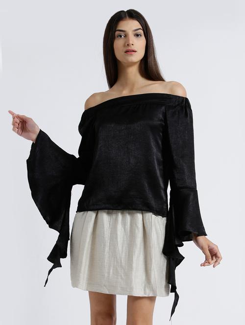 black polyester regular top - 15050261 - Very Small Image - 1