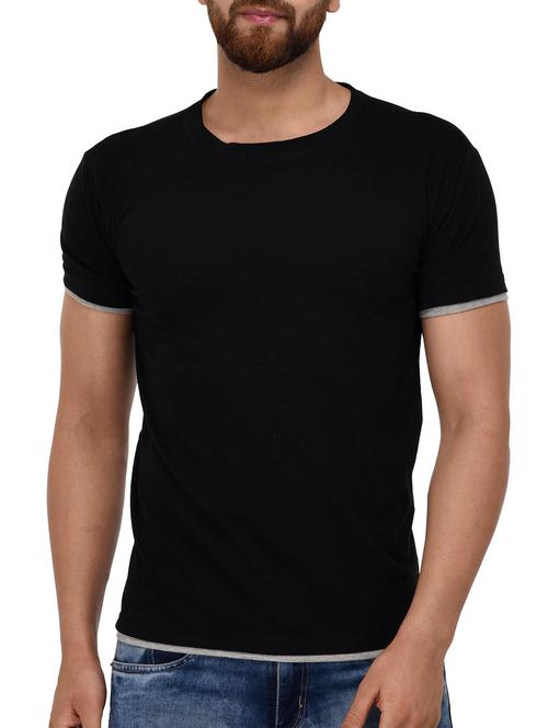 black cotton t-shirt - 15050639 - Very Small Image - 1
