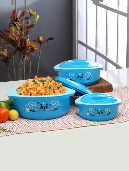 hot treat plastic casserole set, 3-pieces, blue - 15050876 - Very Small Image - 1