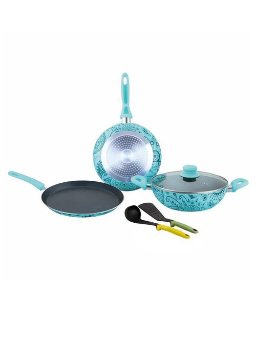 aluminium pan set, 3-pieces, blue - 15050999 - Very Small Image - 1