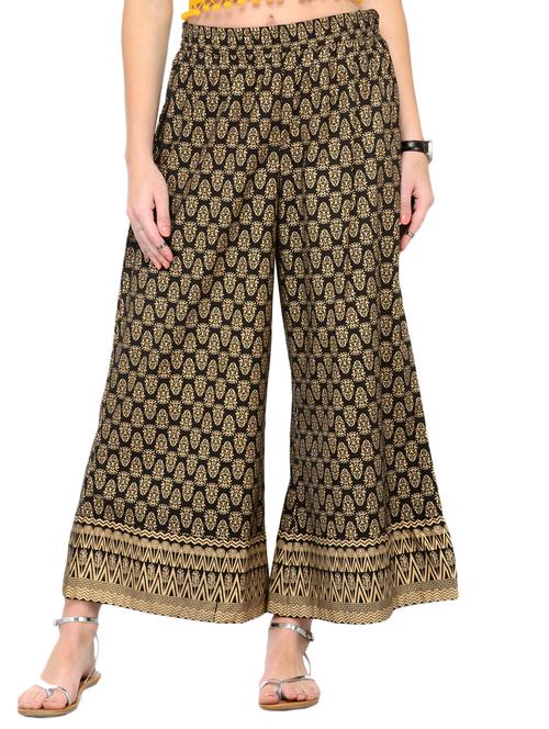 black viscose palazzos - 15051548 - Very Small Image - 1