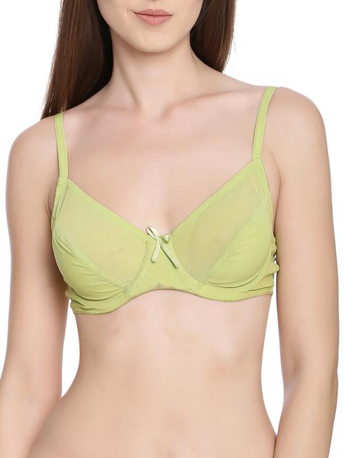 green solid nylon push up bra - 15052055 - Very Small Image - 1