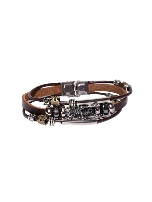 brown silver beaded bracelet - 15055165 - Very Small Image - 1