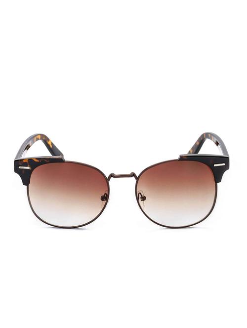 stacle uv protected clubmaster style round oval unisex sunglasses (st19551|brown lens) - 15055433 - Very Small Image - 1