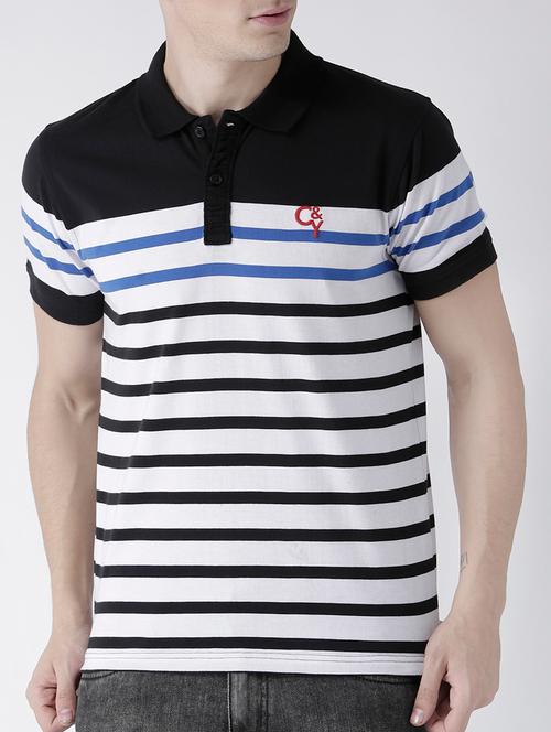 black striped polo tshirt - 15055722 - Very Small Image - 1