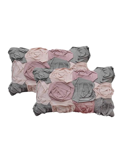 cotton floral 3d cushion cover (set of 2 pc) - 15058232 - Very Small Image - 1
