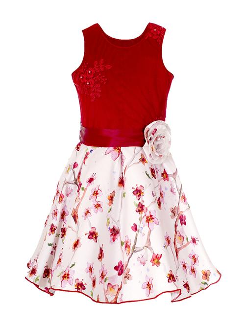 red polyester frock - 15058612 - Very Small Image - 1