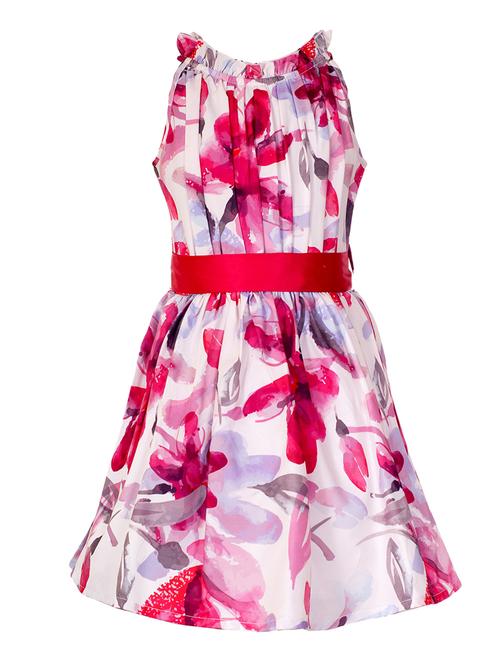 pink polyester frock - 15058615 - Very Small Image - 1