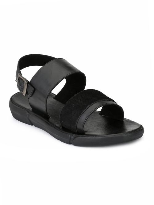 black leather back strap sandals - 15058666 - Very Small Image - 1