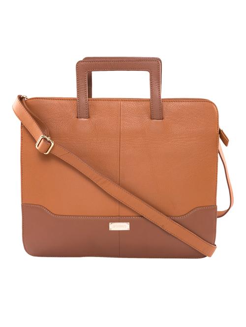 tan leather laptopbag - 15059410 - Very Small Image - 1