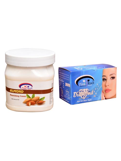 pink root diamond bleach 250gm and pink root almond nourishing cream 500ml - 15059658 - Very Small Image - 1