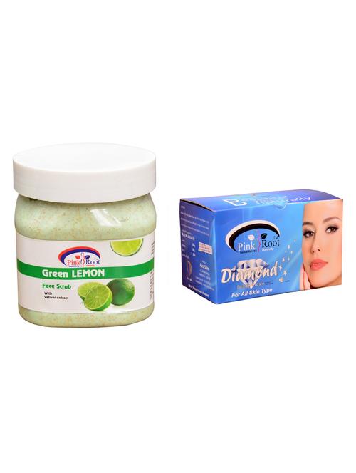 pink root diamond bleach 250gm and pink root green lemon scrub 500ml - 15059692 - Very Small Image - 1