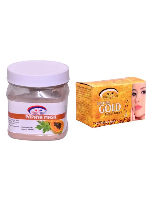 pink root gold bleach 250gm and pink root papaya mask 500ml - 15059738 - Very Small Image - 1