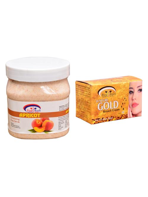pink root gold bleach 250gm and pink root apricot scrub 500ml - 15059744 - Very Small Image - 1