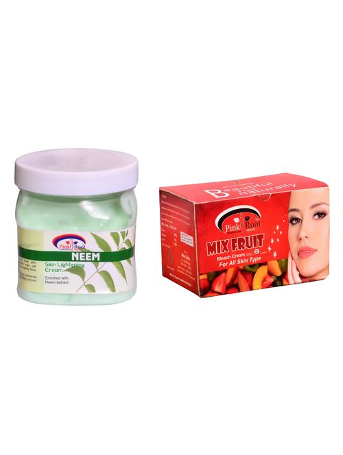 pink root mix fruit bleach 250gm and pink root neem cream 500ml - 15059907 - Very Small Image - 1