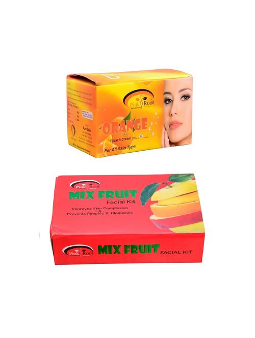 pink root orange bleach 250gm and pink root mix fruit facial kit 83gm - 15059944 - Very Small Image - 1