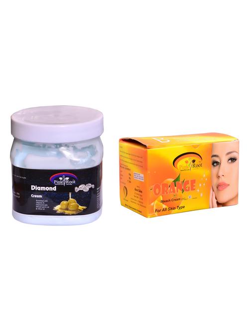 pink root orange bleach 250gm and pink root diamond cream 500ml - 15059962 - Very Small Image - 1