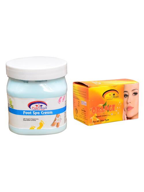 pink root orange bleach 250gm and pink root foot spa cream 500ml - 15059964 - Very Small Image - 1