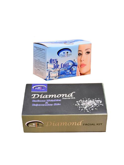 pink root oxy ice cool bleach 250gm and pink root diamond facial kit 83gm - 15060002 - Very Small Image - 1
