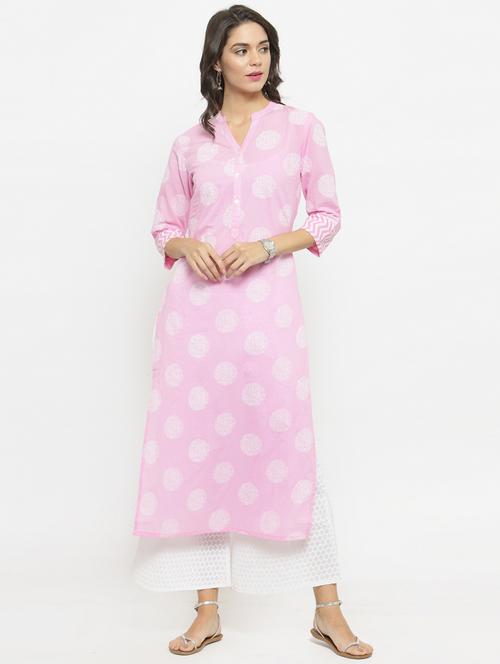 printed kurta palazzo set - 15060256 - Very Small Image - 1