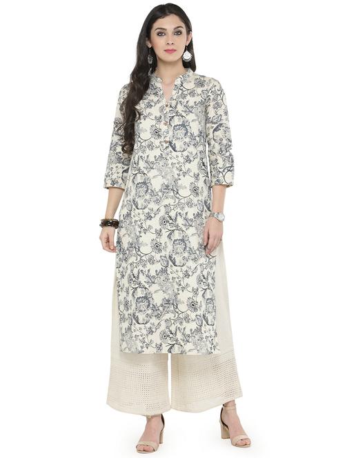 printed kurta with palazzo set - 15060344 - Very Small Image - 1