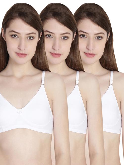 set of 3 bow patch bra - 15061521 - Very Small Image - 1