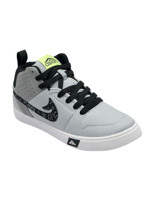 grey canvas lace up sneaker - 15061798 - Very Small Image - 1