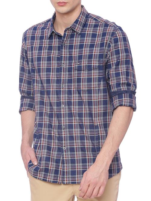 red cotton casual shirt - 15063116 - Very Small Image - 1