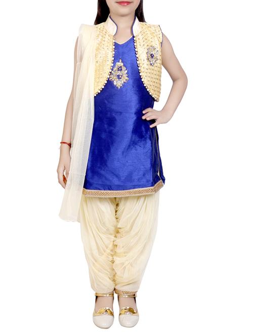blue silk blend suit set - 15064549 - Very Small Image - 1