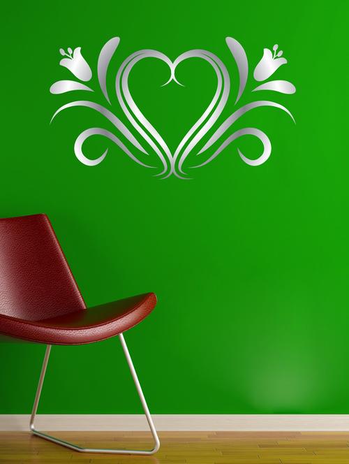 heart floral wall sticker - 15065568 - Very Small Image - 1
