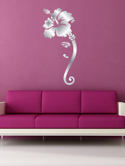 flower ganesh ji wall sticker - 15065590 - Very Small Image - 1